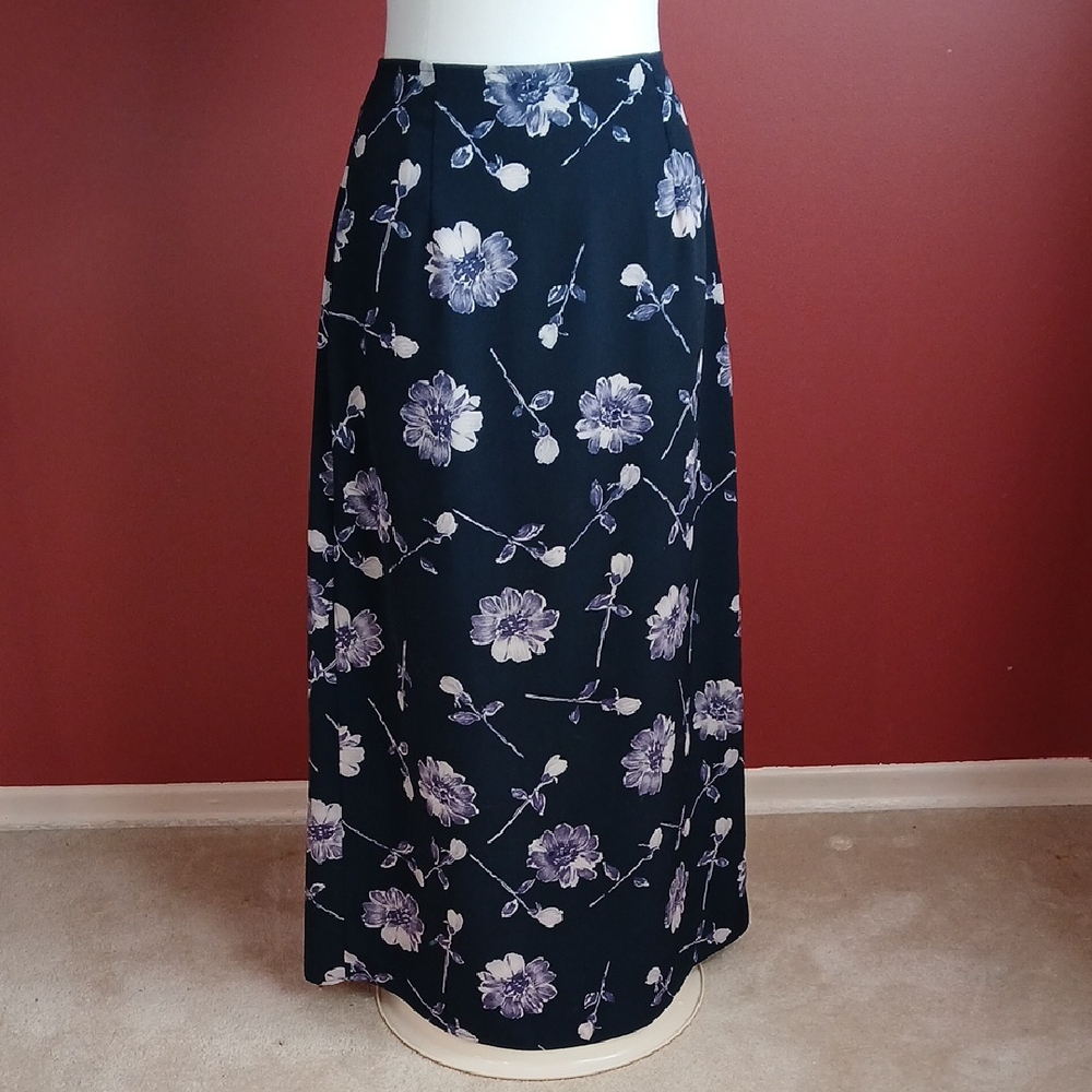 Evidence Blue floral Maxi Skirt